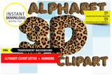 Alfabeto imprimible inspirado en leopardo (letras PNG)