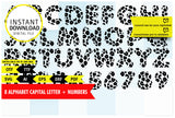 Alfabeto imprimible inspirado en safari (letras PNG)