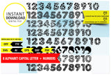 Alfabeto imprimible inspirado en safari (letras PNG)