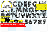 Alfabeto imprimible inspirado en safari (letras PNG)