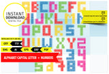 Bloques alfabeto, bloques de construcción, ttf, otf, svg, ai, eps, dxf, pdf editable, archivo para cricut, descarga inmediata
