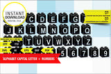 Clipart del alfabeto imprimible inspirado en bloques LEGO