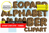 Alfabeto imprimible inspirado en leopardo (letras PNG)