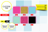 Anuncio de nacimiento de bebé, datos personalizados, Elija una opción: rosa, oro y purpurina rosa, verde, negro archivo digital - SVG, PNG