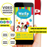 Invitación animada de cumpleaños de Cleo y Cuquín (video) – Invitación personalizada