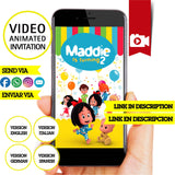 Invitación animada de cumpleaños de Cleo y Cuquín (video) – Invitación personalizada