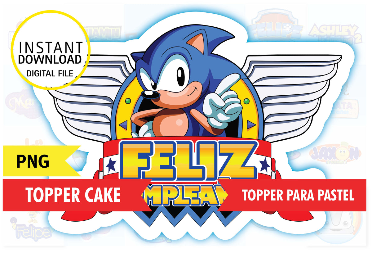 3D file CAKE TOPPER CAKE TOPPER - SONIC 🍰・3D printable model to  download・Cults