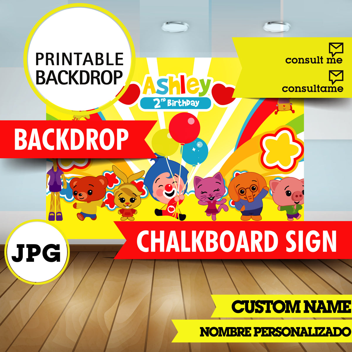 Backdrop - Chalkboard sign Custom – Phigraphic