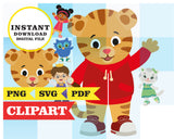 Daniel the tiger, images, clipart SVG, PDF, PNG