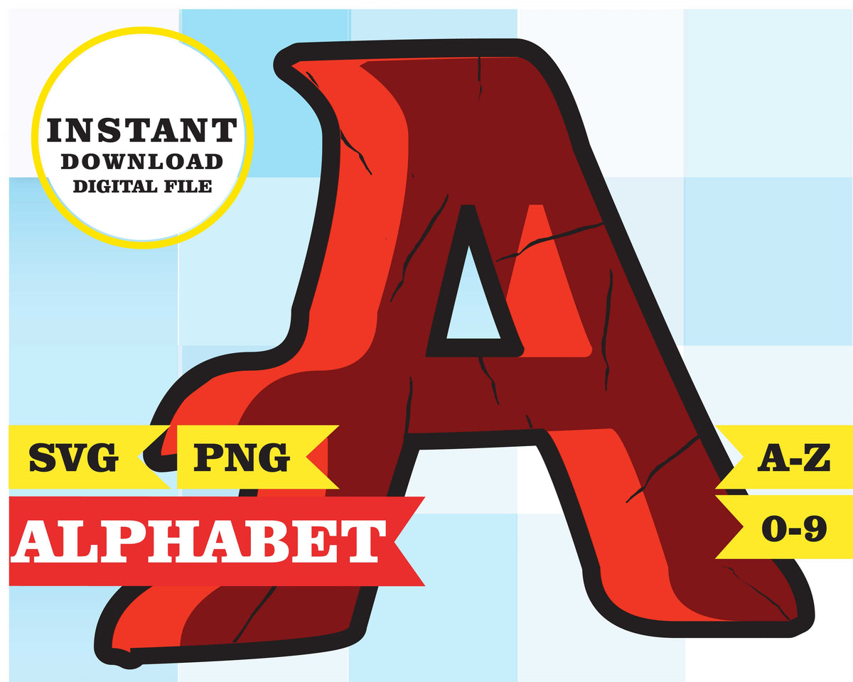 Adventure time, alphabet, SVG, PNG files – Phigraphic