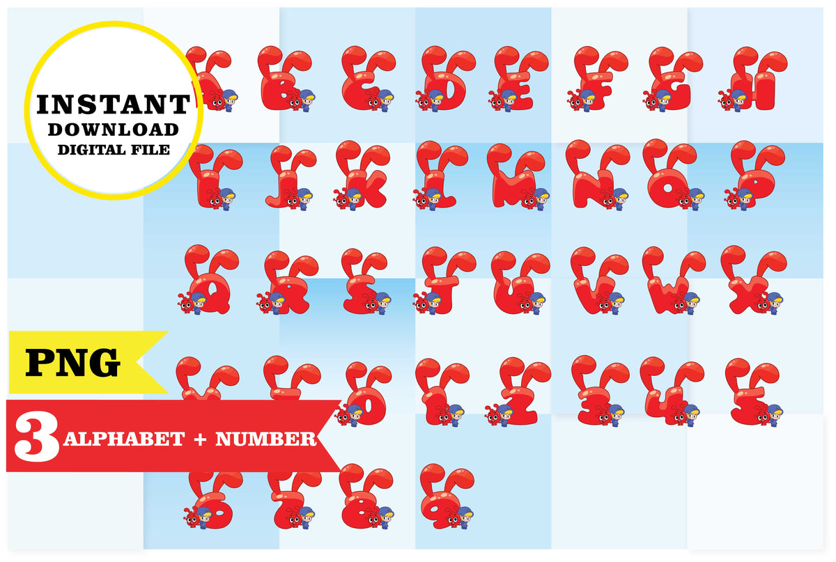 Morphle, 3 alphabet Inspired Printable Alphabet Clipart – PNG Letters ...