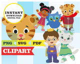 Daniel the tiger, images, clipart SVG, PDF, PNG