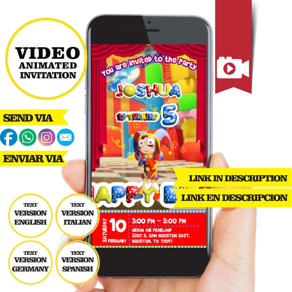 The Amazing Digital Circus, pomni, animated video invitation