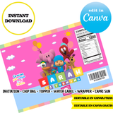 Pocoyo, editable template, CANVA