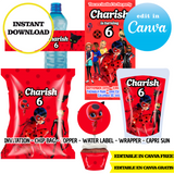 Miracoulus - Ladybug - Canva Templates (Chip Bags, Labels & More)