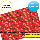 Mickey Farm, editable template, Canva editable instant digital download, chip bag, topper, label