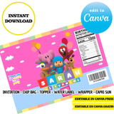 Pocoyo, editable template, CANVA