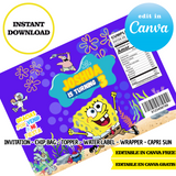 Sponge Bob – Canva Templates (Chip Bags, Labels & More)