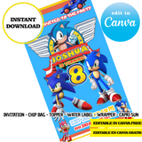 Sonic, Canva Templates (Chip Bags, Labels & More)