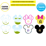 Disney clipart, frame template mockup, drag and drop, add your own background, add your own image, Digital download, mockup (copia)