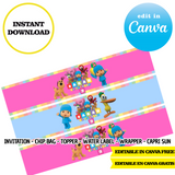 Pocoyo, editable template, CANVA