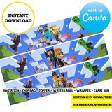 Minecraft, editable template, CANVA