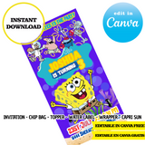 Sponge Bob – Canva Templates (Chip Bags, Labels & More)