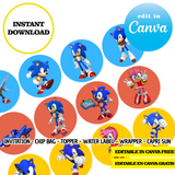 Sonic, Canva Templates (Chip Bags, Labels & More)