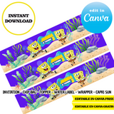 Sponge Bob – Canva Templates (Chip Bags, Labels & More)