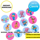 Pocoyo, editable template, CANVA
