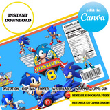 Sonic, Canva Templates (Chip Bags, Labels & More)
