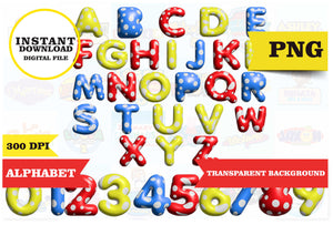 The amazing digital circus, 3D alphabet PNG