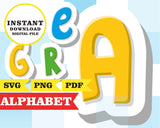 Mickey Mouse, Club House, alphabet, PNG, SVG, PDF files