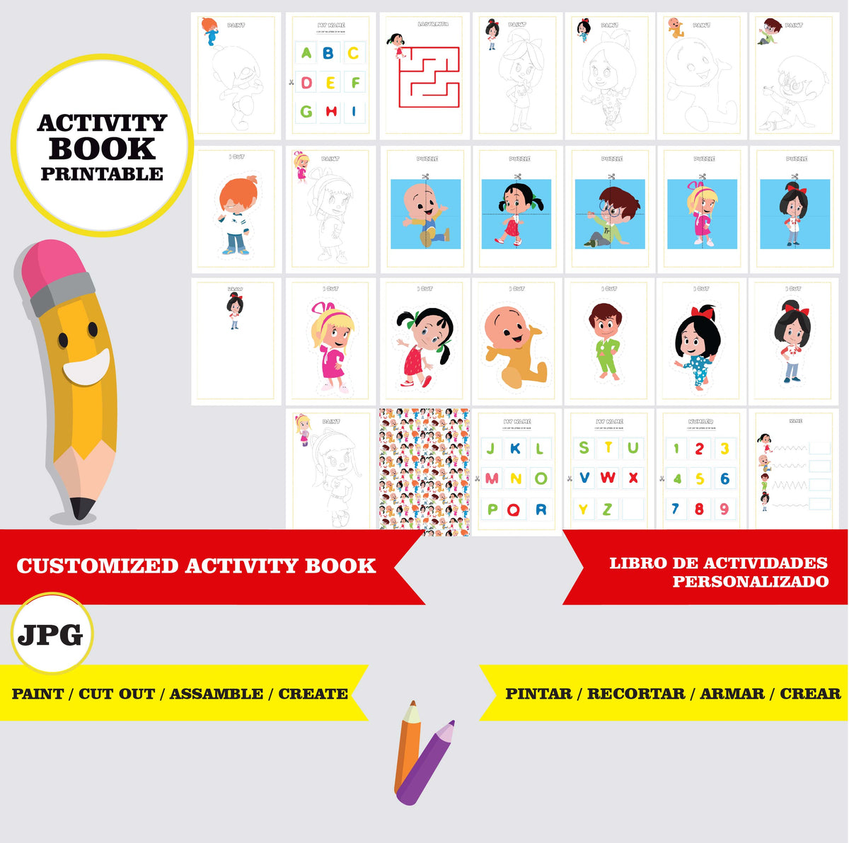 Cleo and Cuquin - Personalized Printable Activity/Coloring Book ...