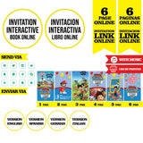 Paw patrol, interactive online flip-book invitation