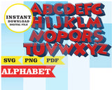 Mickey and the roadster racers alphabet, PNG, SVG, PDF files