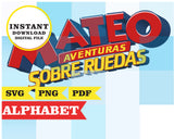 Mickey and the roadster racers alphabet, PNG, SVG, PDF files