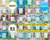 Chip bag set, frame elements, drag and drop - CANVA