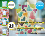 Chip bag set, frame elements, drag and drop - CANVA