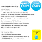 Pool party, editable template, CANVA
