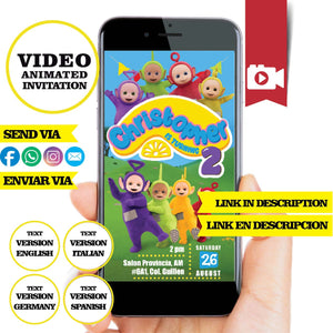 Teletubbies, animated video invitation