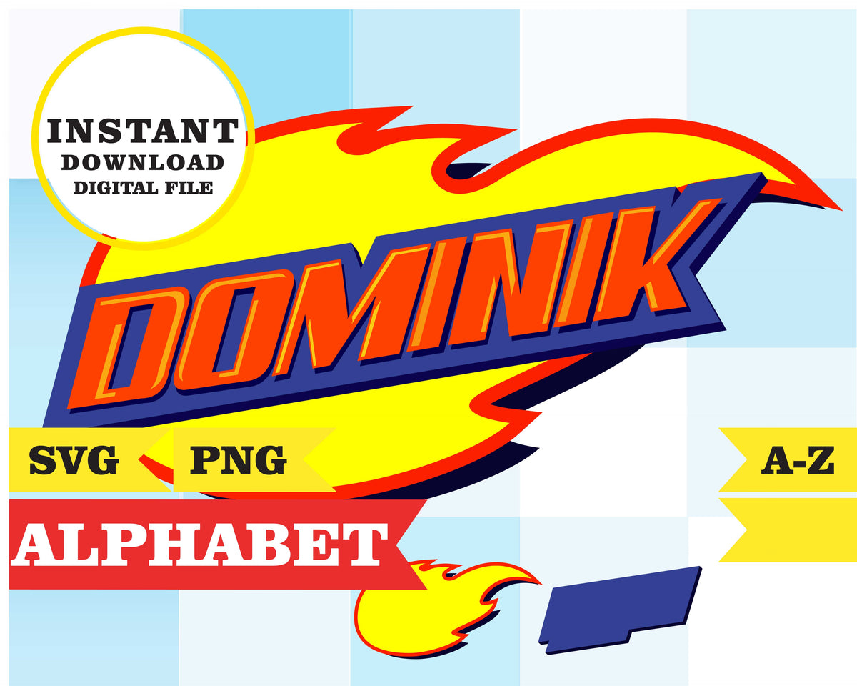 Blaze and the monster machines, alphabet, SVG, PNG files – Phigraphic