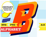 Blaze and the monster machines, alphabet, SVG, PNG files