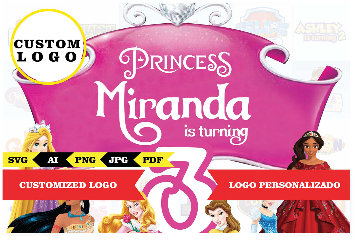 Princess Custom Signs Disney princess - Custom Logo Design | Phigraphic