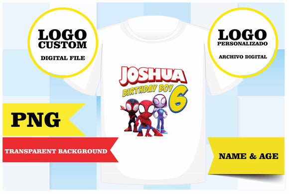 Spidey and his Amazing Friends, Personalized logo, T-shirt logo