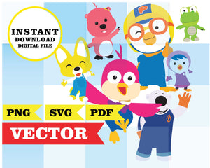 Pororo, images, clipart SVG, PDF, PNG