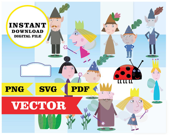 Ben and Holly, images, clipart SVG, PDF, PNG