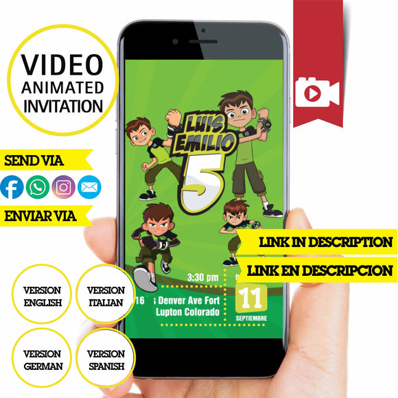 Ben 10, Animated video Invitation