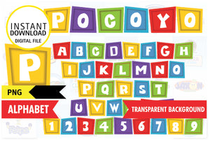 Pocoyo alphabet, PNG files