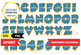 Paw patrol alphabet, SVG, PNG files